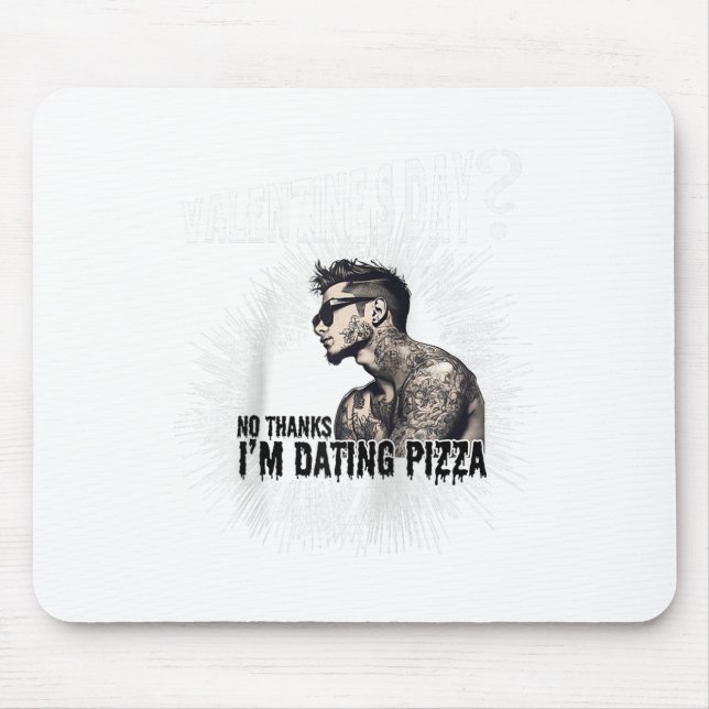 Mens For Anti Valentine’s Day Tattooed Single Man  Mouse Mat (Front)