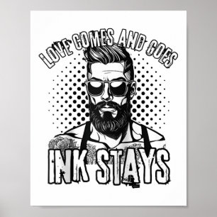 Mens For Anti Valentine’s Day Tattooed Single Men  Poster