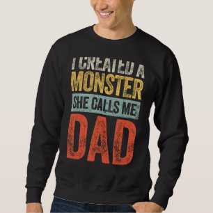 Mens    For Dad From Daughter First Father's Day Sweatshirt