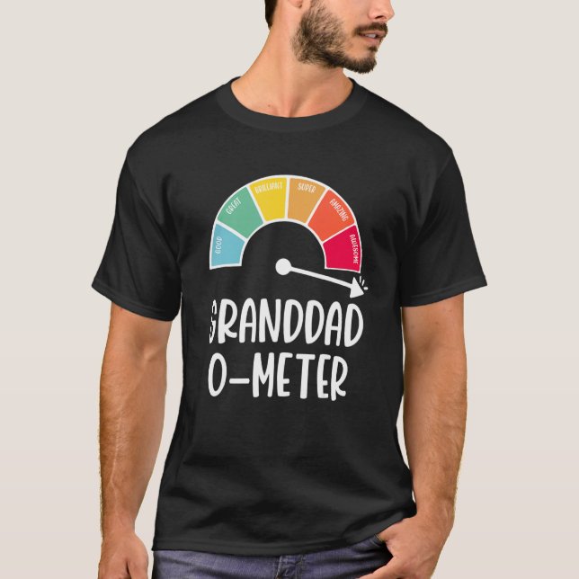 Mens  For Fathers Day  Granddad O Meter Full Of Aw T-Shirt (Front)