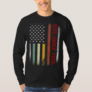 Mens  For Uncle  Best Uncle Ever Us Flag 1 T-Shirt