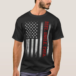 Mens For Uncle Best Uncle Ever Us Flag T-Shirt
