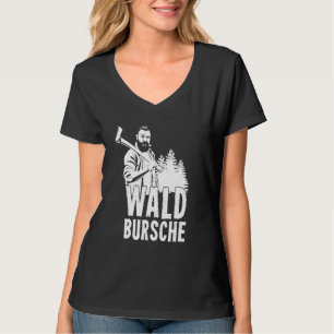 Mens Forest Bursche Woodcutter Spruce Moped Forest T-Shirt