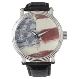 Men's Formal Patriotic Watch with U.S. Flag