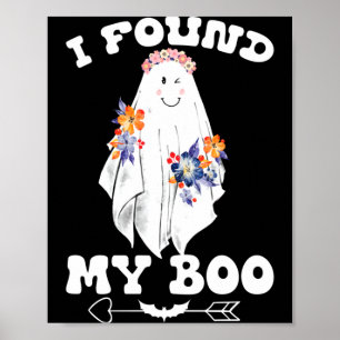 Mens Found Boo Found Boo Funny Couples Halloween Poster