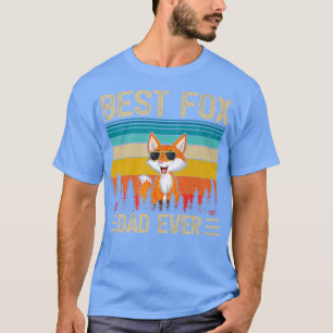 Mens Fox Vintage Funny Best Fox Dad Ever Father's T-Shirt