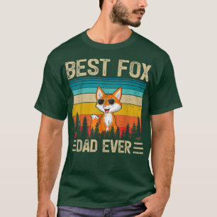 Mens Fox Vintage Funny Best Fox Dad Ever Father's T-Shirt