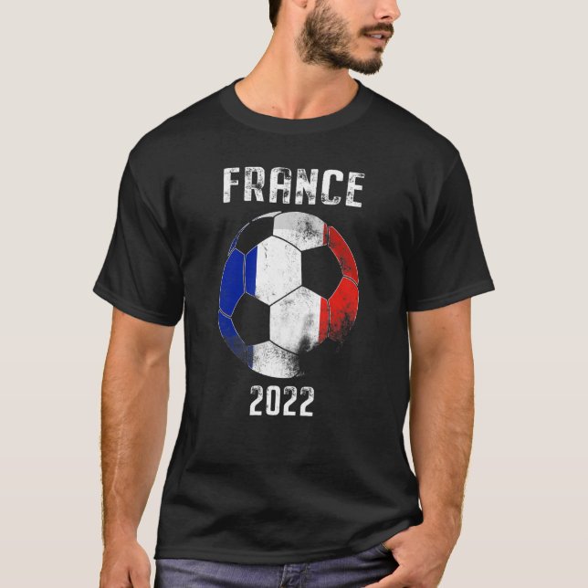Mens France Flag French Soccer Player Team 2022 T-Shirt (Front)