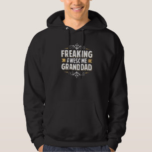 Mens Freaking Awesome Granddad For Dad Grandpa On  Hoodie