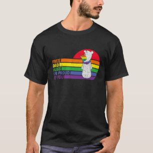 Mens Free Dad Hugs Im Proud Of You LGBT Supports H T-Shirt