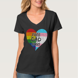 Mens Free Dad Hugs Pride Lgbt Pride Rainbow Flag F T-Shirt