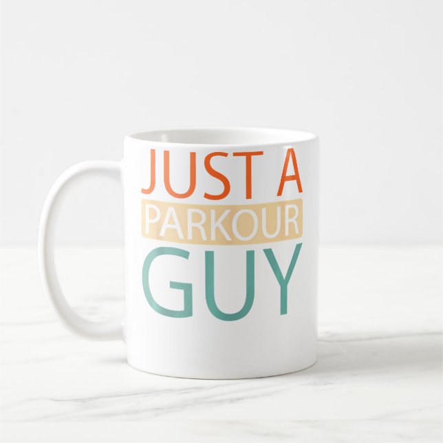 Mens Free Running Traceur Runner - Just A Parkour  Coffee Mug (Left)