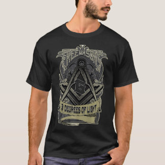 Mens FREEMASON 3 DEGREES OF LIGHT BROTHERHOOD OF T-Shirt