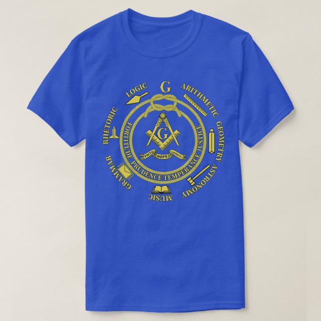 Mens Freemason Tools Faith Hope Charity Masonic Fa T-Shirt (Design Front)