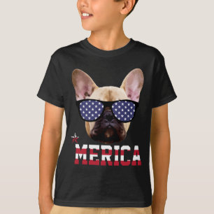 Mens French Bulldog America Funny Patriotic 4th Of T-Shirt