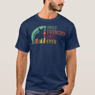 Mens French Bulldog dog pet owner DAD retro distre T-Shirt