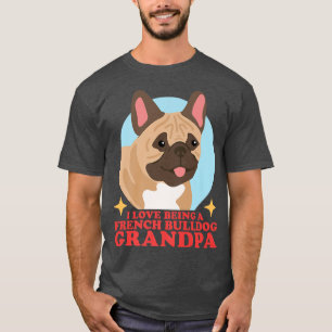 Mens French Bulldog Grandpa Dog Owner French Bull T-Shirt