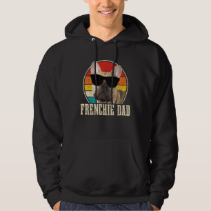 Mens Frenchie Dad French Bolldog Vintage Sunglasse Hoodie