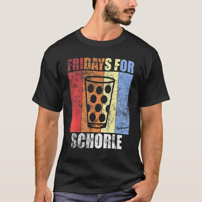 Mens Fridays For Schorle Wine Bottle Palatine Dubb T-Shirt (Front)
