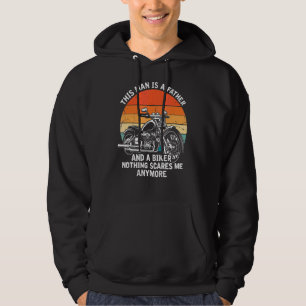 Mens Frightless Father And Biker   Motorcyclist Da Hoodie