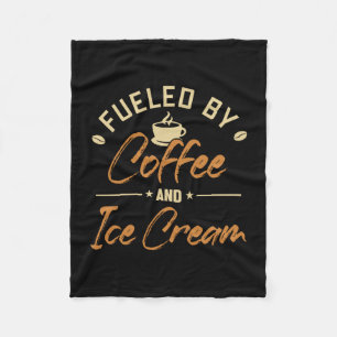 Mens fuelled by coffee and ice cream gelato maker fleece blanket