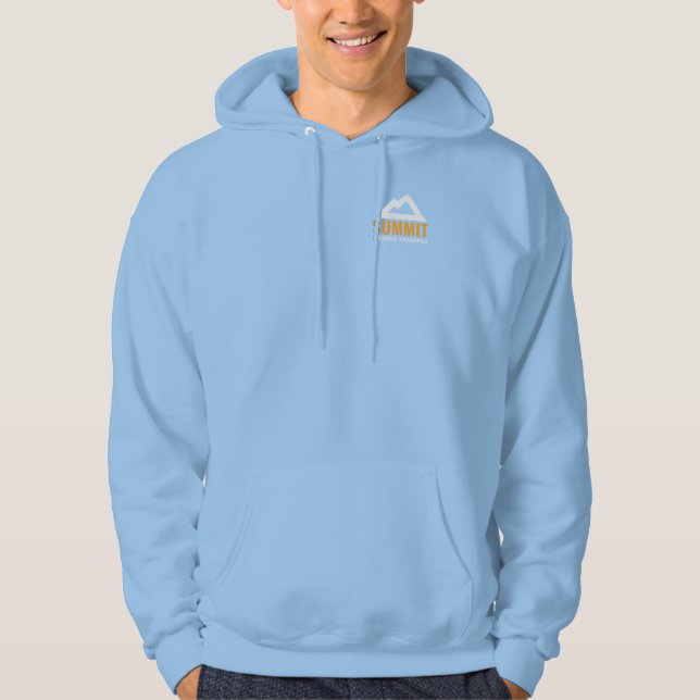 Men's Full Zip Hoodie with Logo on Back (Front)