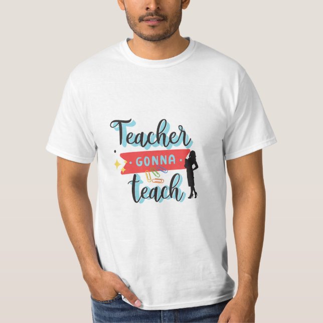 mens fun teacher aspiration special t shirt (Front)