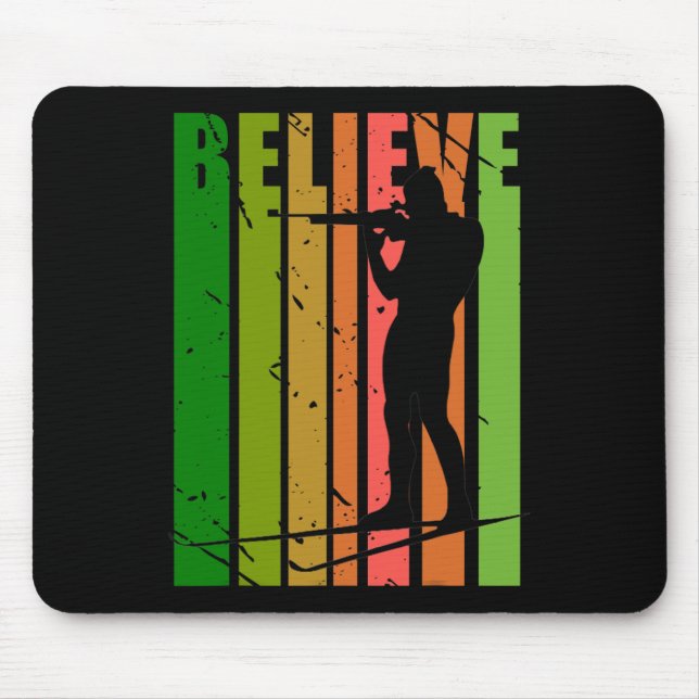 Mens Funky Mens Shooting Gun Biathlon Target Sprin Mouse Mat (Front)