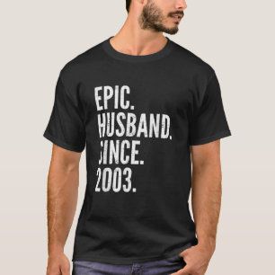 Mens Funny 18th Wedding Anniversary Epic Husband S T-Shirt