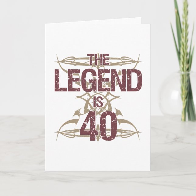 Men's Funny 40th Birthday Card (Front)
