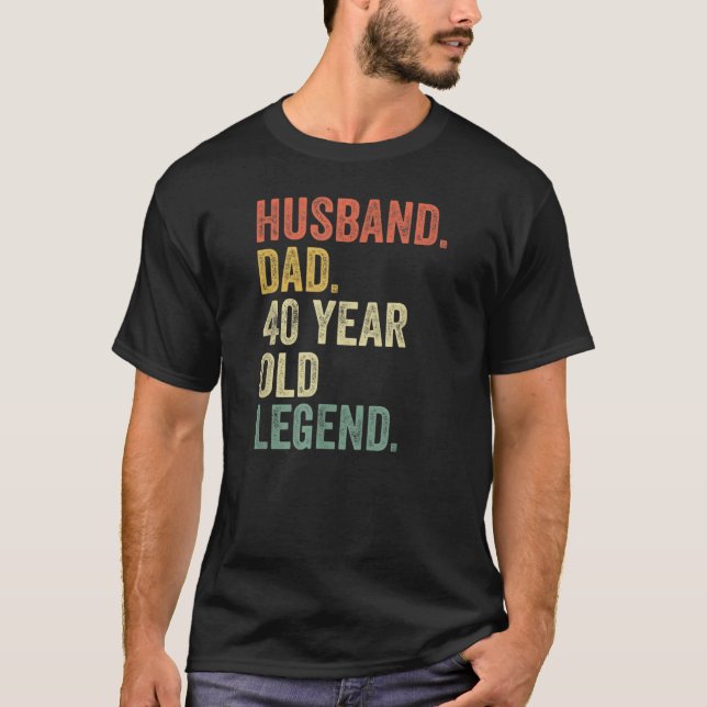 Mens Funny 40th Birthday Shirts For Men Gifts Vint (Front)