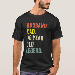 Mens Funny 40Th Birthday Vintage Dad Gifts T-Shirt