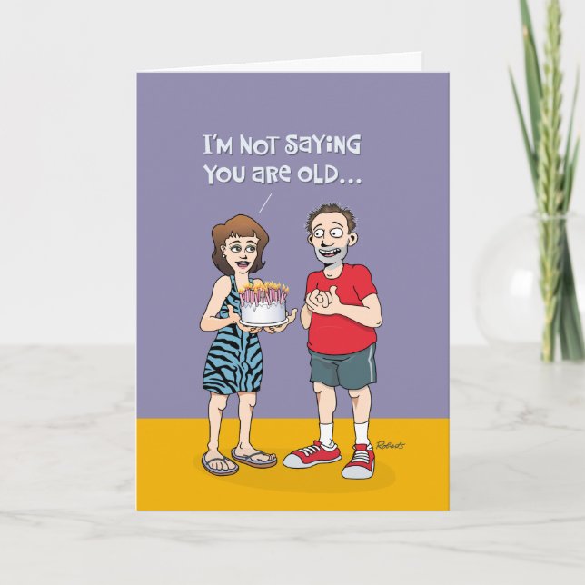 Men's Funny 45th Birthday Card (Front)