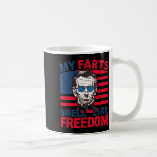 Mens Funny 4th of July Farts Smell Like Freedom Coffee Mug