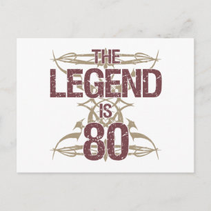 Men's Funny 80th Birthday Postcard