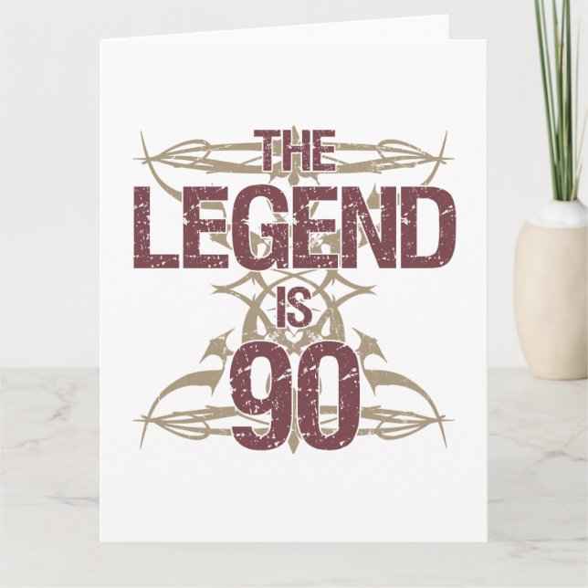 Men's Funny 90th Birthday Card (Front)