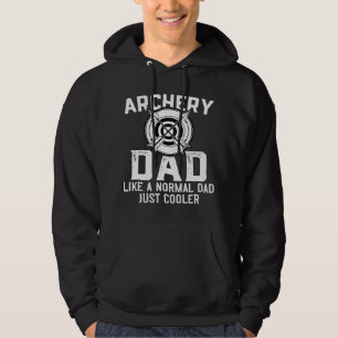 Mens Funny Archery Gift for Men Dad Bow and Arrow  Hoodie