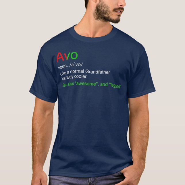 Mens Funny Avo Portugal Grandfather Grandpa T-Shirt (Front)