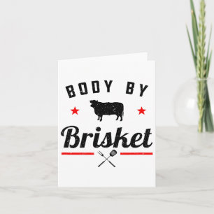 Mens Funny Bbq Body By Brisket Grilling Or Smoking Card