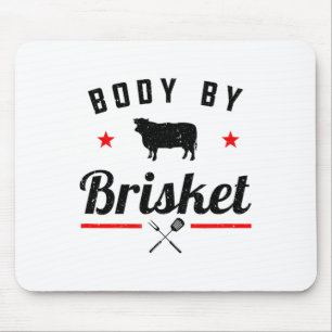 Mens Funny Bbq Body By Brisket Grilling Or Smoking Mouse Mat
