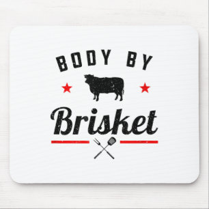 Mens Funny Bbq Body By Brisket Grilling Or Smoking Mouse Mat