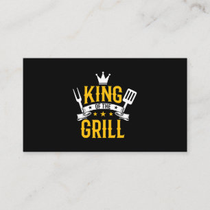 Mens Funny BBQ Clothing Mens Gift for Him King of  Business Card