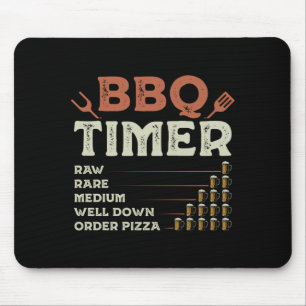 Mens funny bbq grill chef grilling master barbecue mouse mat