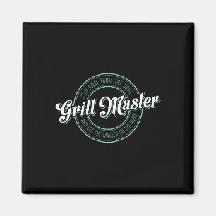 Mens Funny Bbq Grill Master Tee  Magnet