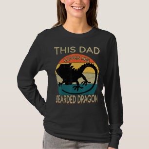 Mens Funny Bearded Dragon Graphic Dads Men Bearde T-Shirt