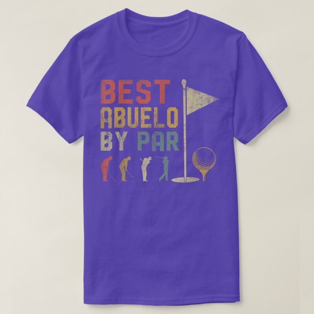 Mens Funny Best Abuelo By Par Father's Day Golf Lo T-Shirt (Design Front)