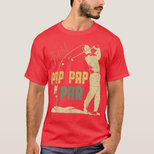 Mens Funny Best Pap Pap By Par Father's Day Golf L T-Shirt