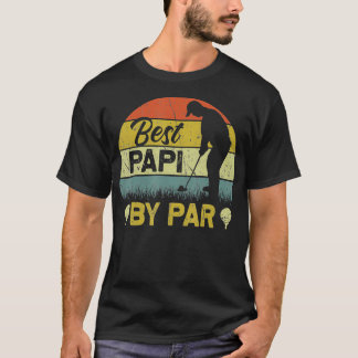 Mens Funny Best Papi By Par Fathers Day Golf Lover T-Shirt