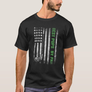 Mens Funny Best Pops By Par Father's Day Golf T-Shirt