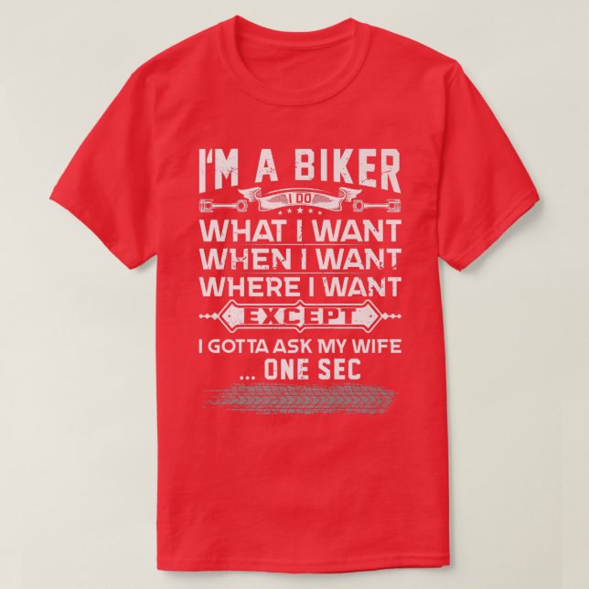 Mens Funny Biker Wife Biker Accessories Motorcycle T-Shirt (Design Front)